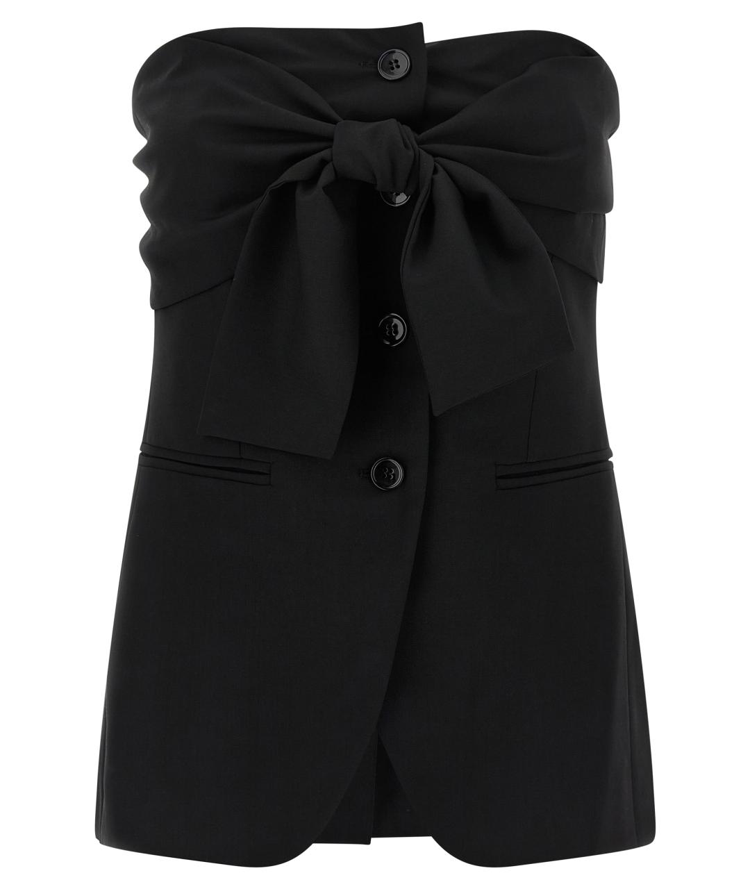 MAX MARA Черное шерстяное повседневное платье, фото 1