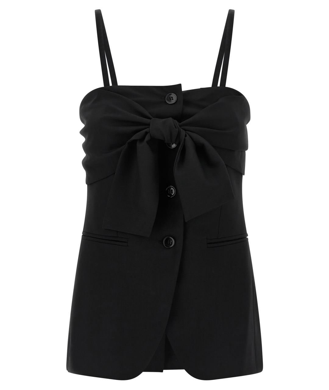 MAX MARA Черное шерстяное повседневное платье, фото 2