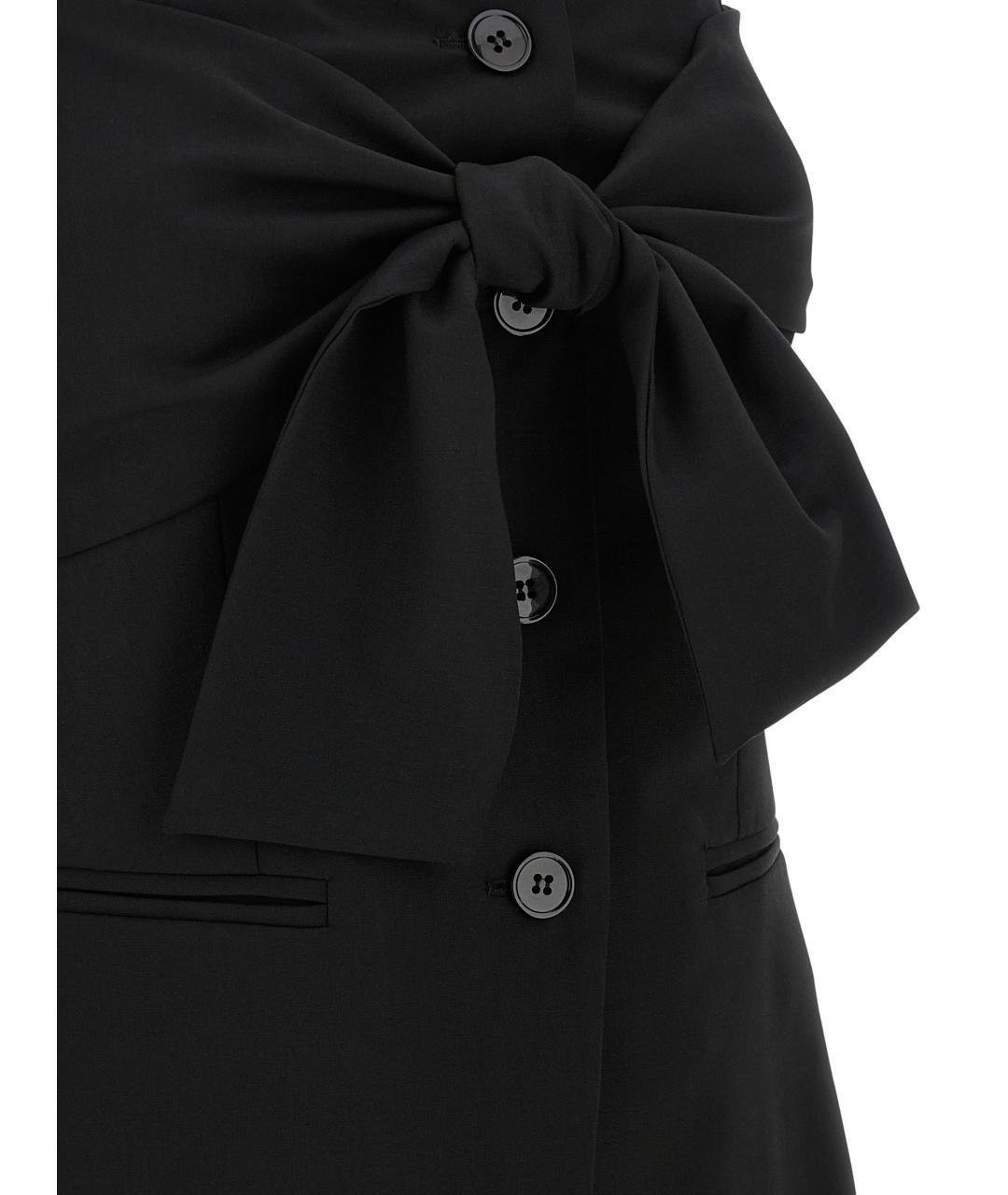 MAX MARA Черное шерстяное повседневное платье, фото 5
