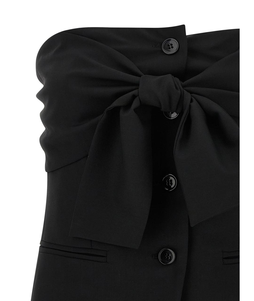 MAX MARA Черное шерстяное повседневное платье, фото 4