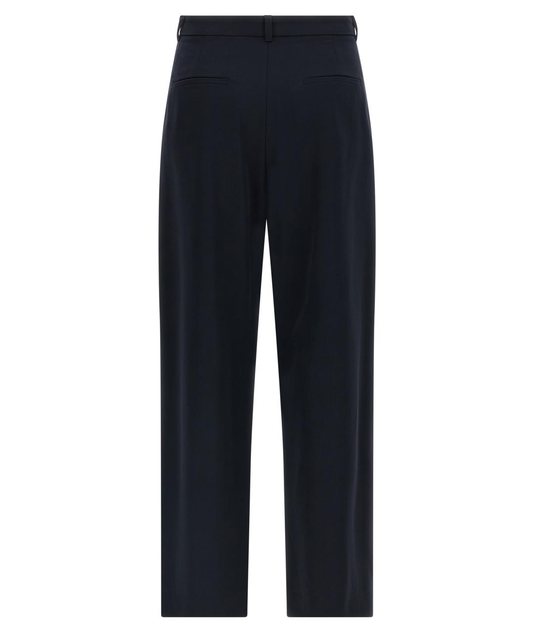 'S MAX MARA Темно-синие шерстяные прямые брюки, фото 2