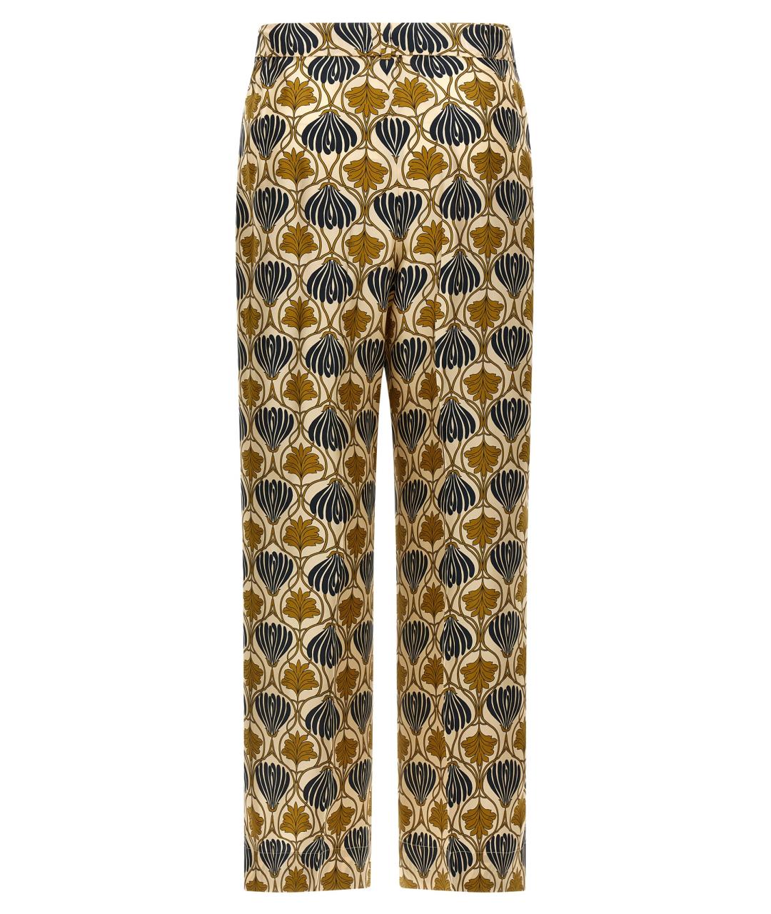 MAX MARA Мульти шелковые прямые брюки, фото 2