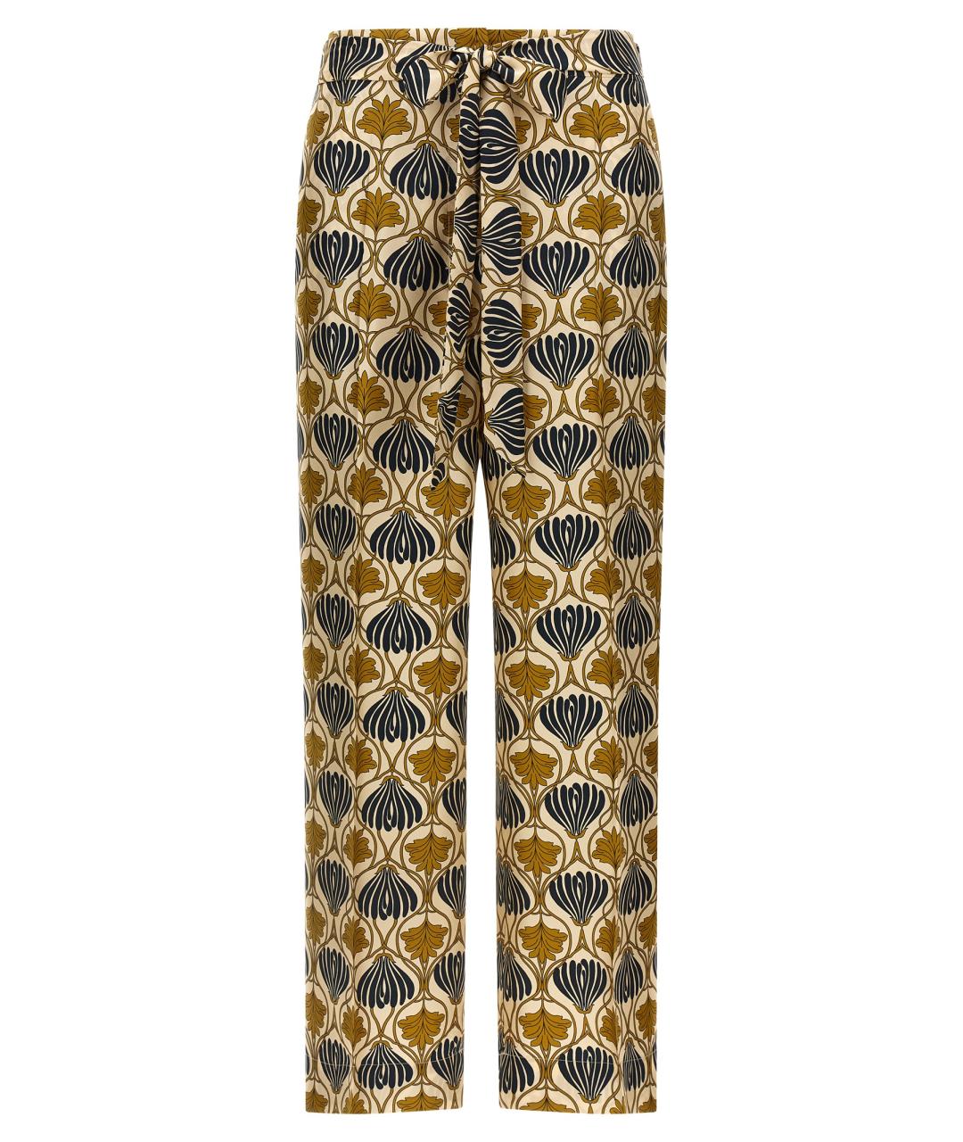 MAX MARA Мульти шелковые прямые брюки, фото 1