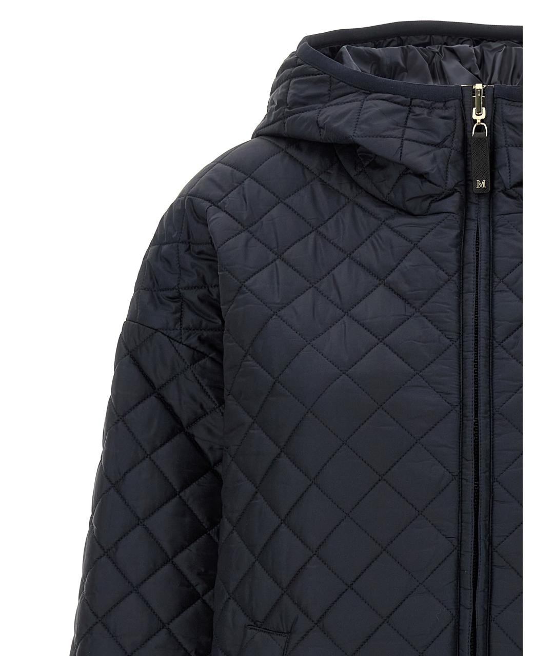 MAX MARA Темно-синяя полиэстеровая куртка, фото 4