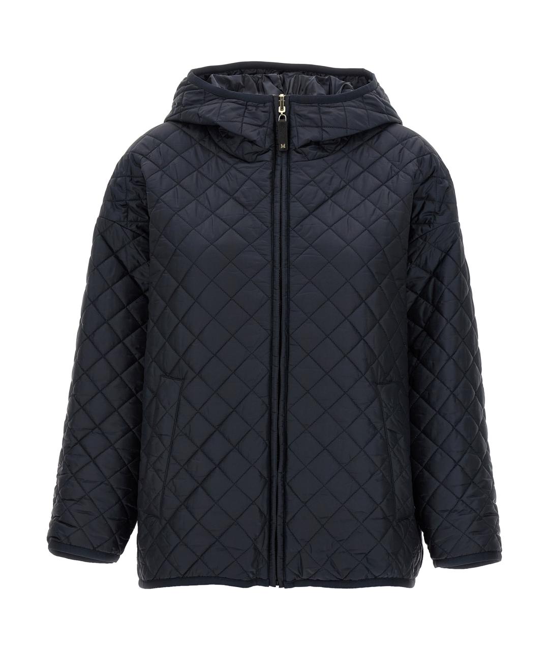 MAX MARA Темно-синяя полиэстеровая куртка, фото 1