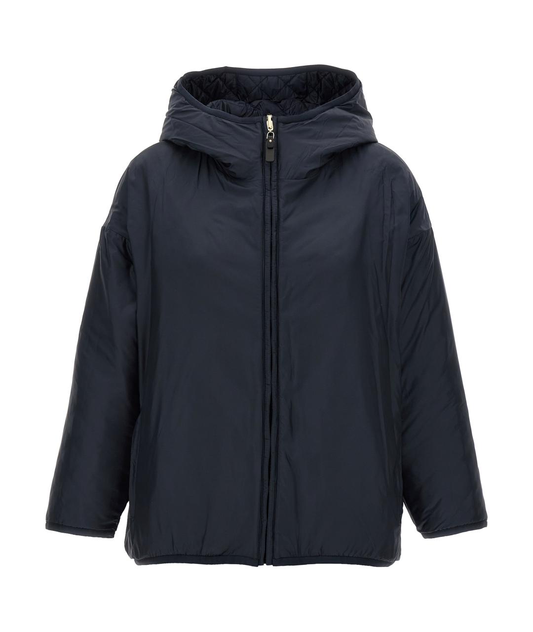 MAX MARA Темно-синяя полиэстеровая куртка, фото 2
