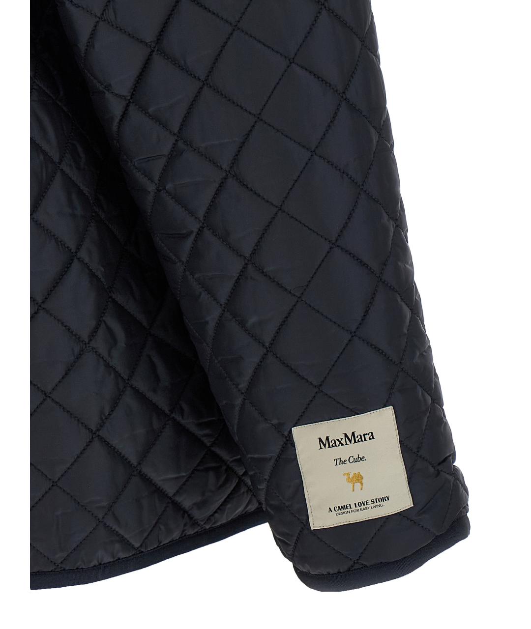 MAX MARA Темно-синяя полиэстеровая куртка, фото 5