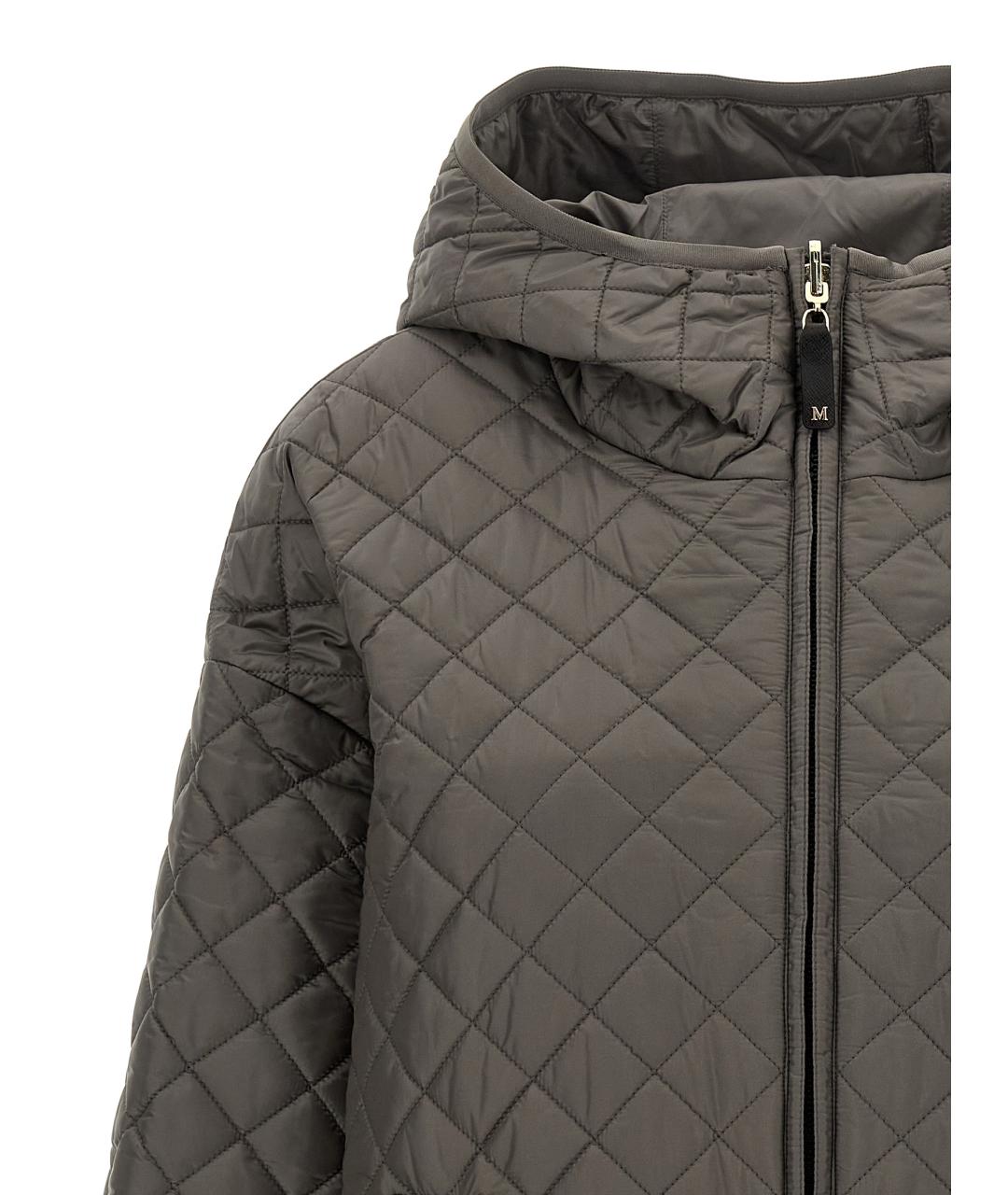 MAX MARA Серая полиэстеровая куртка, фото 4