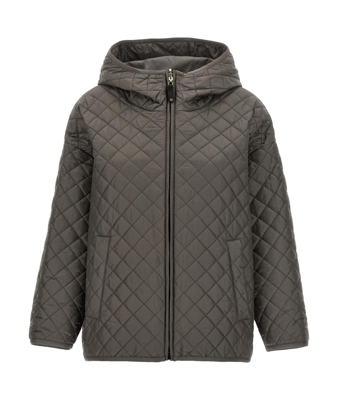 MAX MARA Серая полиэстеровая куртка, фото 1