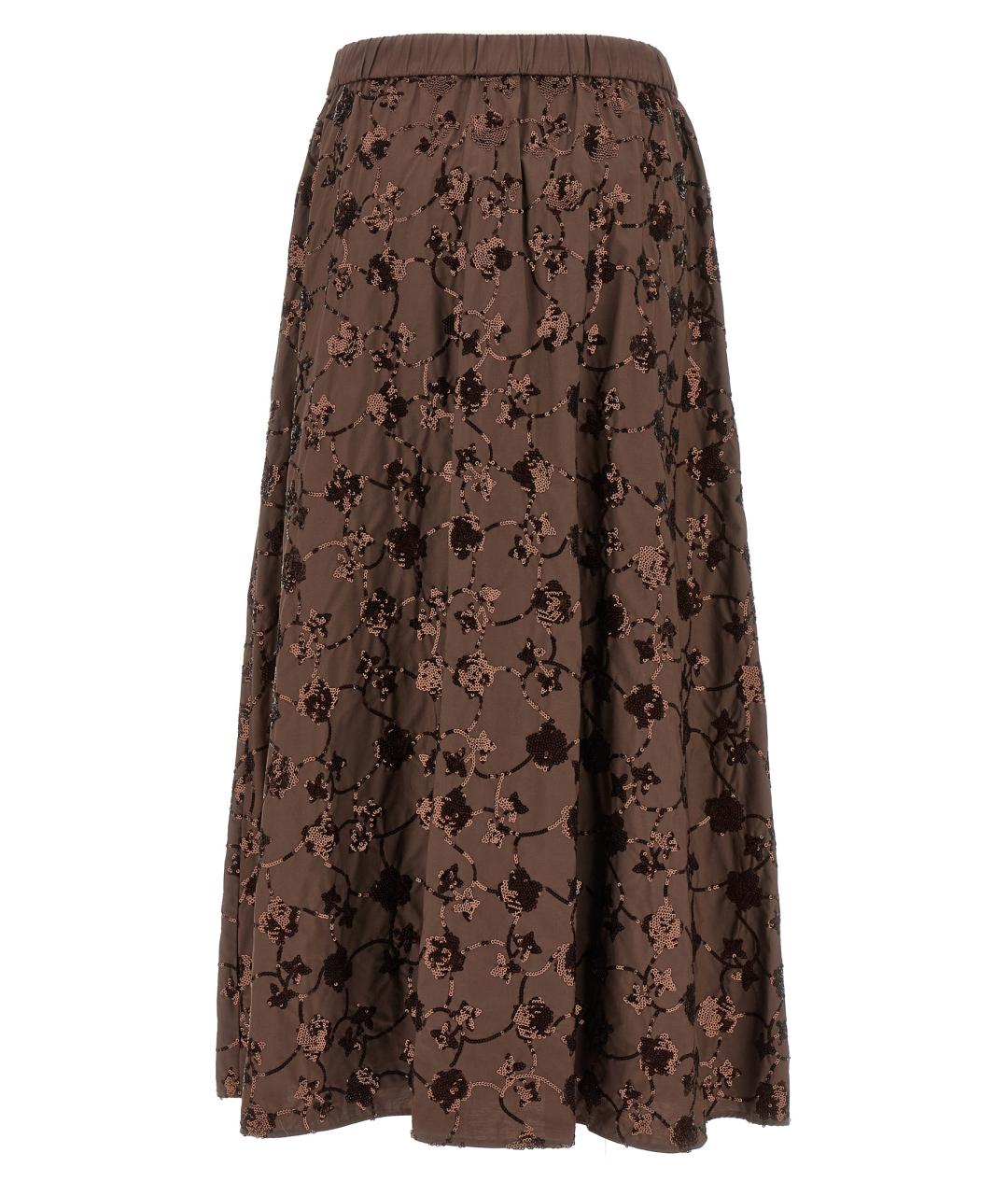 WEEKEND MAX MARA Коричневая юбка миди, фото 2
