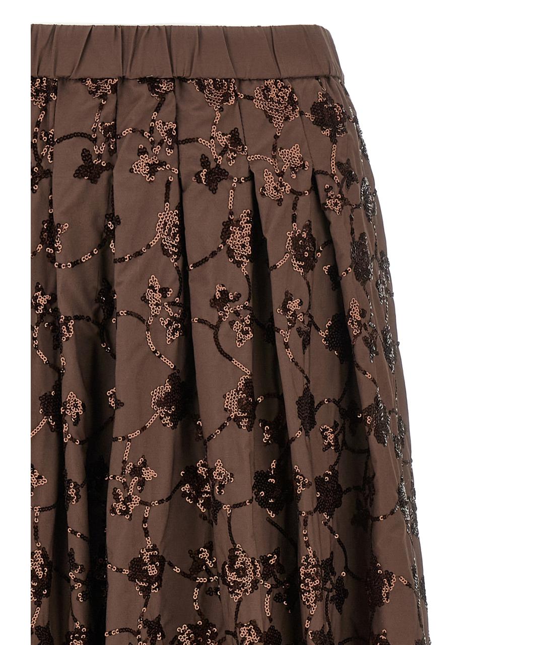 WEEKEND MAX MARA Коричневая юбка миди, фото 3