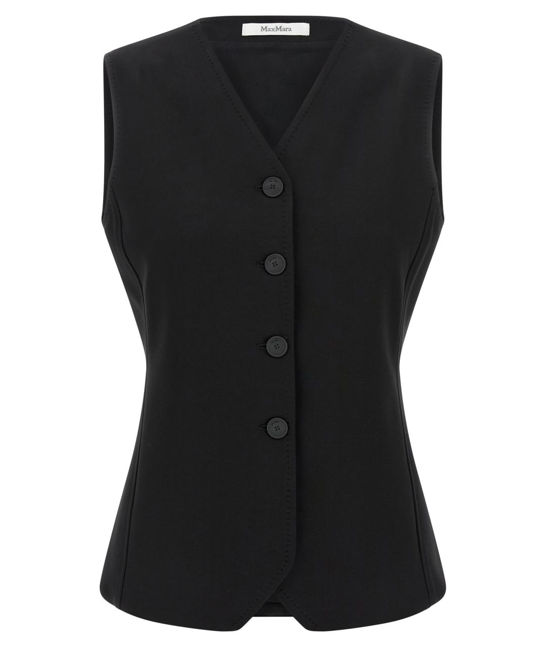 MAX MARA Черный вискозный жилет, фото 1