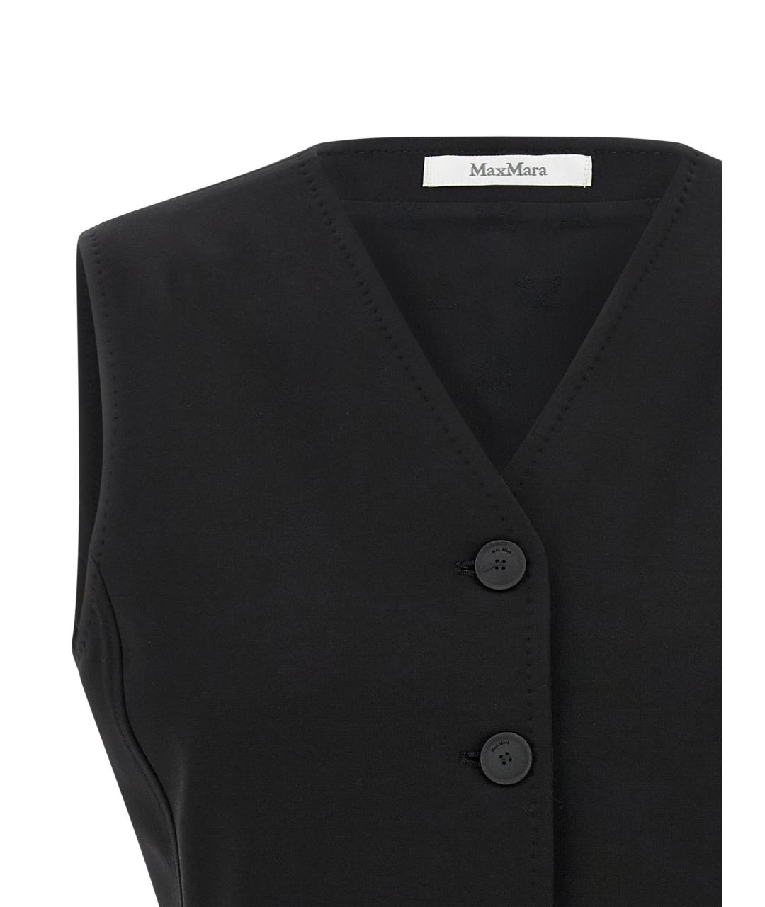 MAX MARA Черный вискозный жилет, фото 3