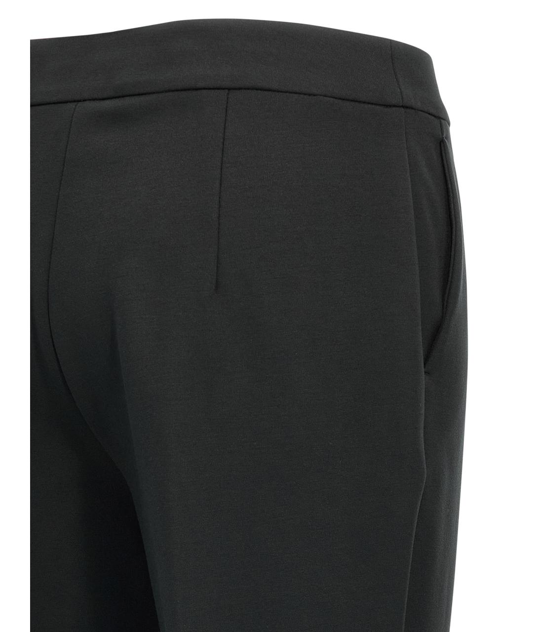 MAX MARA Черные вискозные прямые брюки, фото 4
