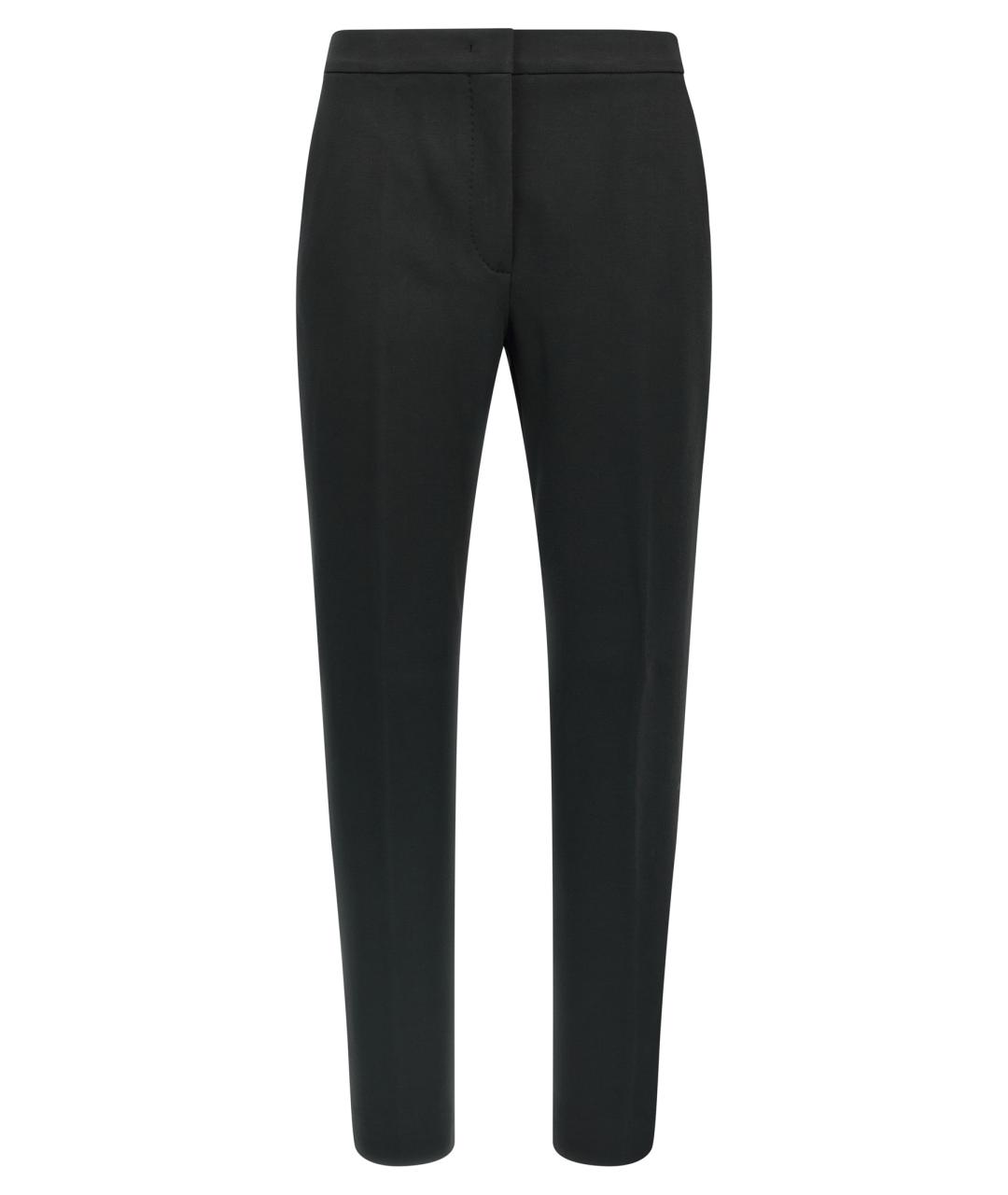 MAX MARA Черные вискозные прямые брюки, фото 1