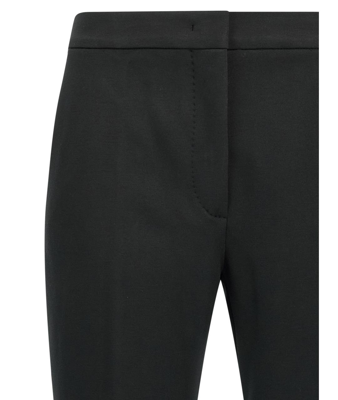 MAX MARA Черные вискозные прямые брюки, фото 3