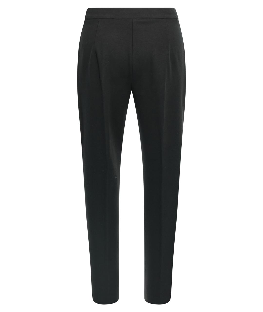 MAX MARA Черные вискозные прямые брюки, фото 2
