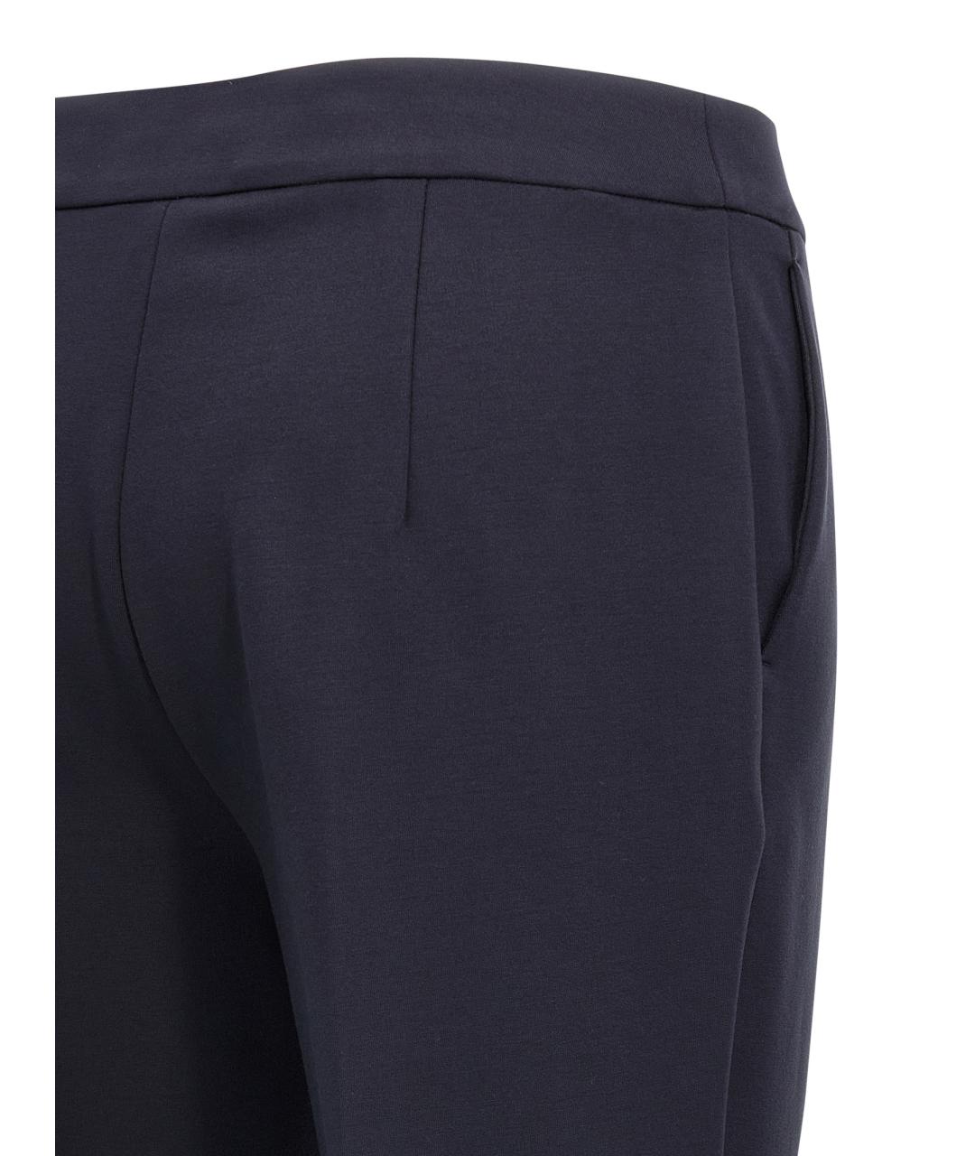 MAX MARA Темно-синие прямые брюки, фото 4