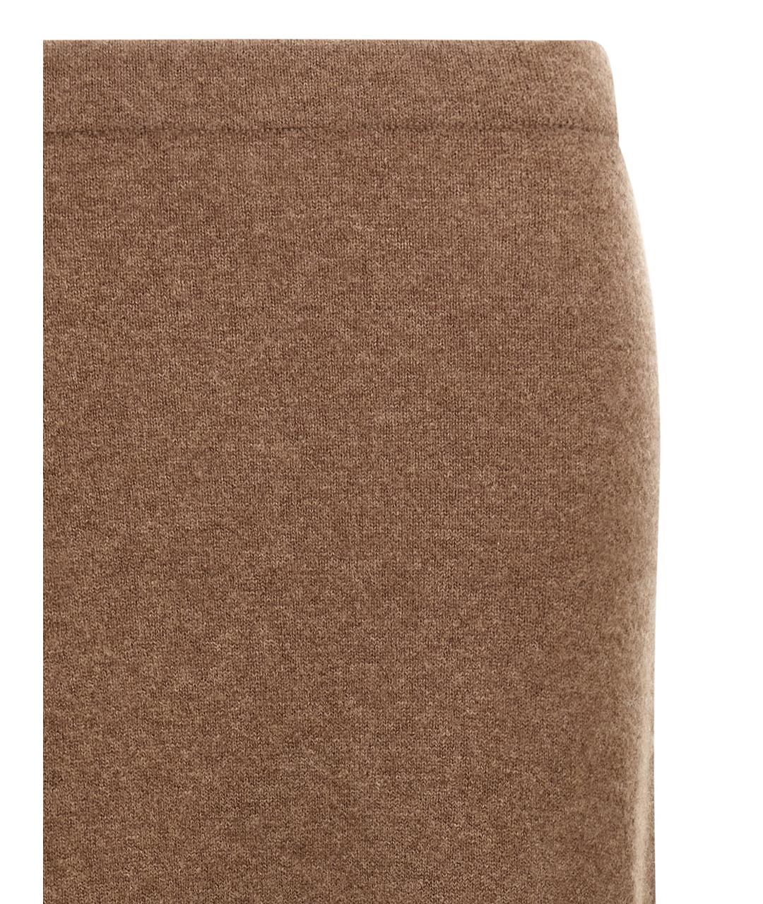 MAX MARA Коричневая шерстяная юбка миди, фото 3