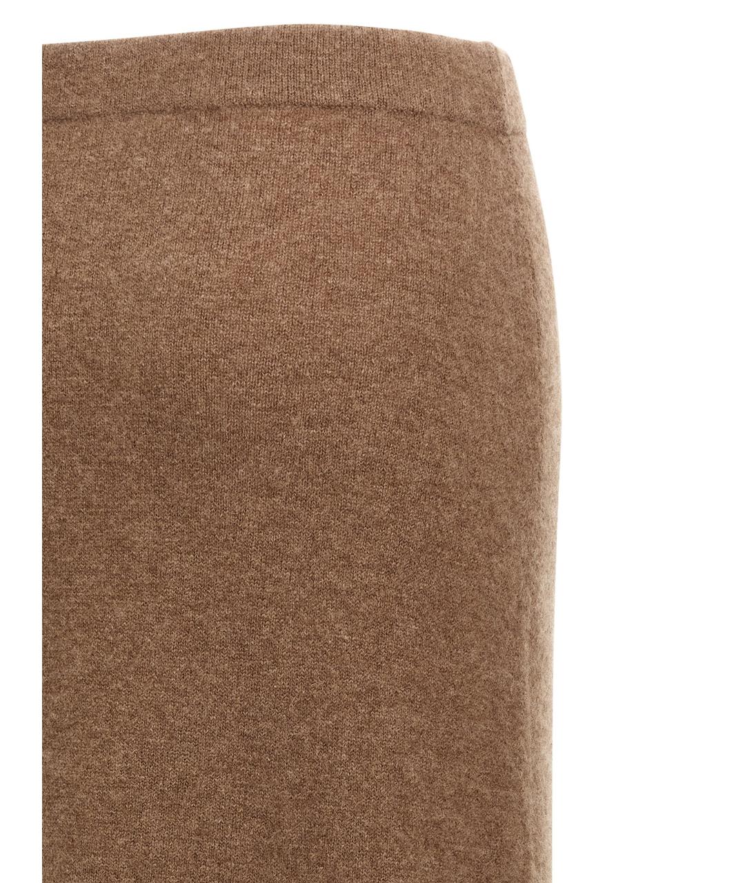 MAX MARA Коричневая шерстяная юбка миди, фото 4