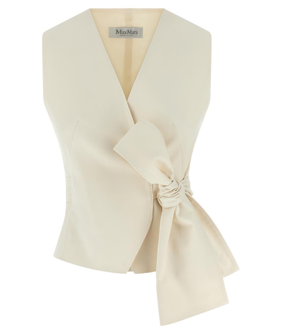 MAX MARA Бежевая хлопковая жилетка, фото 1