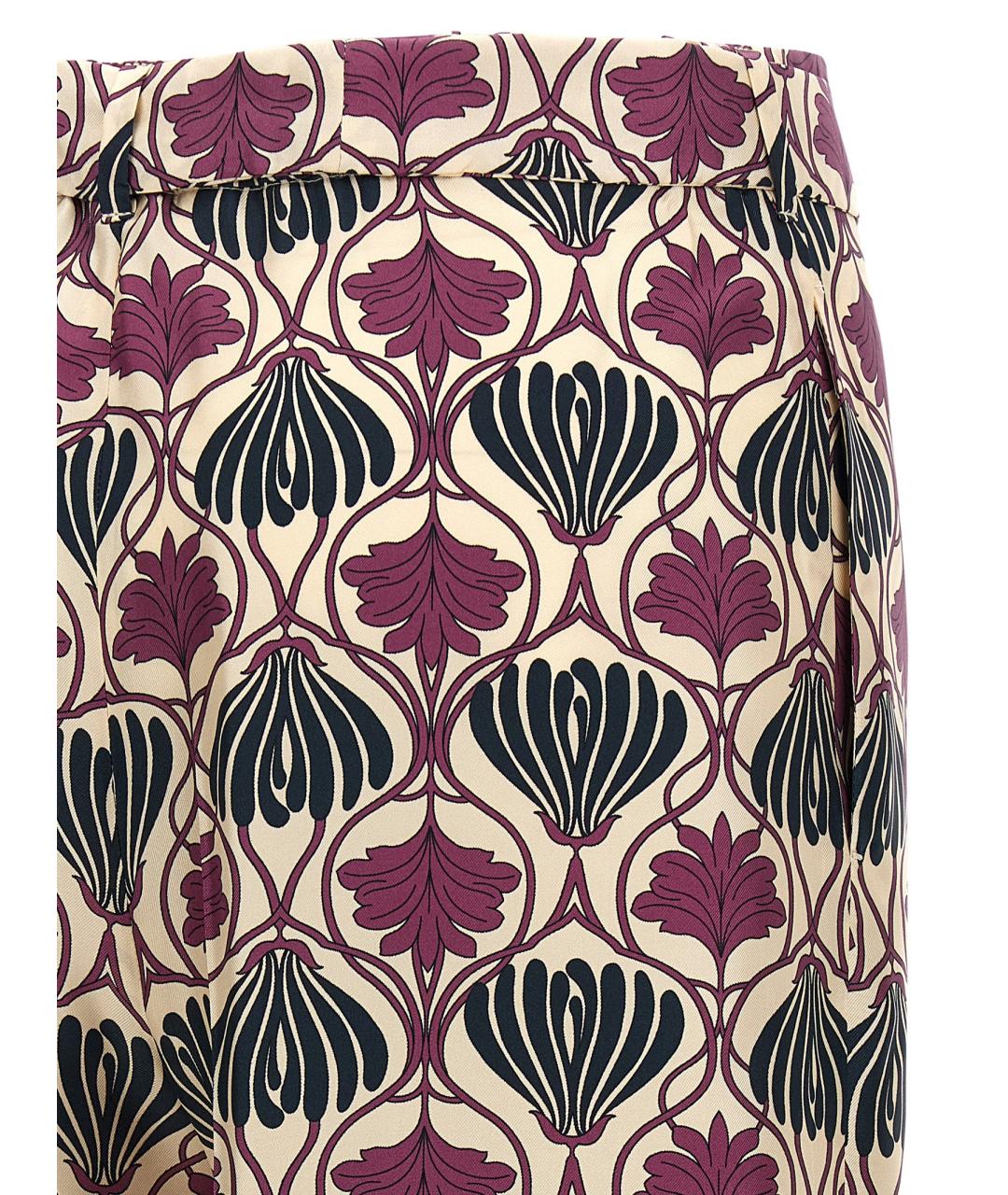 MAX MARA Мульти шелковые прямые брюки, фото 4