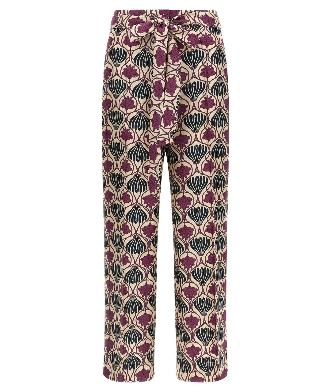 MAX MARA Мульти шелковые прямые брюки, фото 1