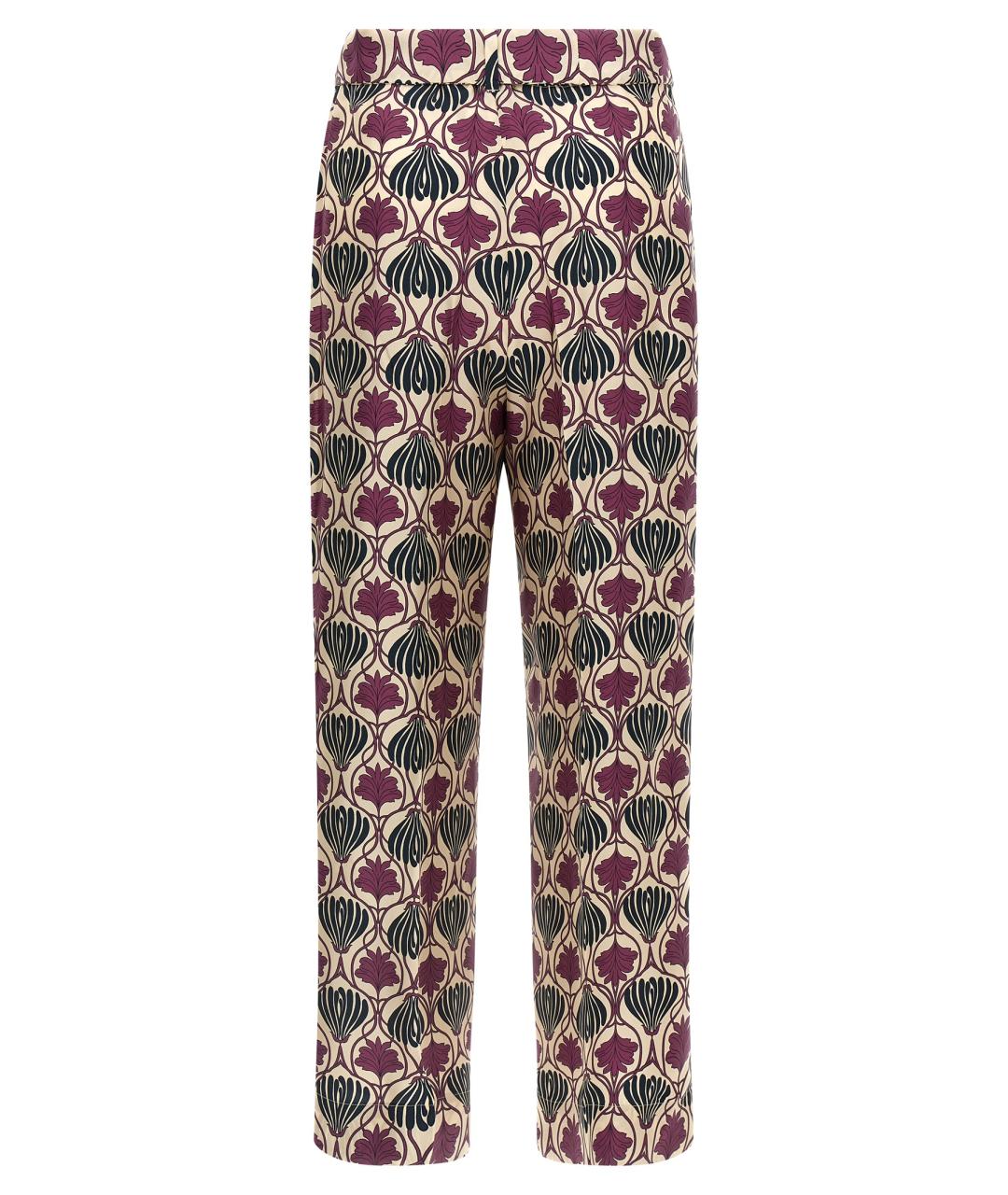 MAX MARA Мульти шелковые прямые брюки, фото 2