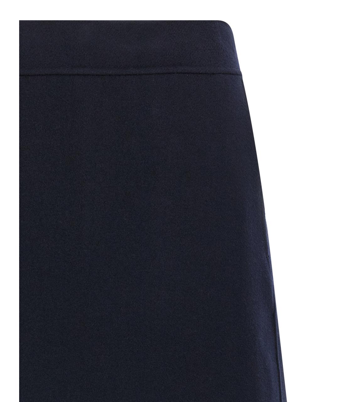 'S MAX MARA Темно-синяя шерстяная юбка мини, фото 3