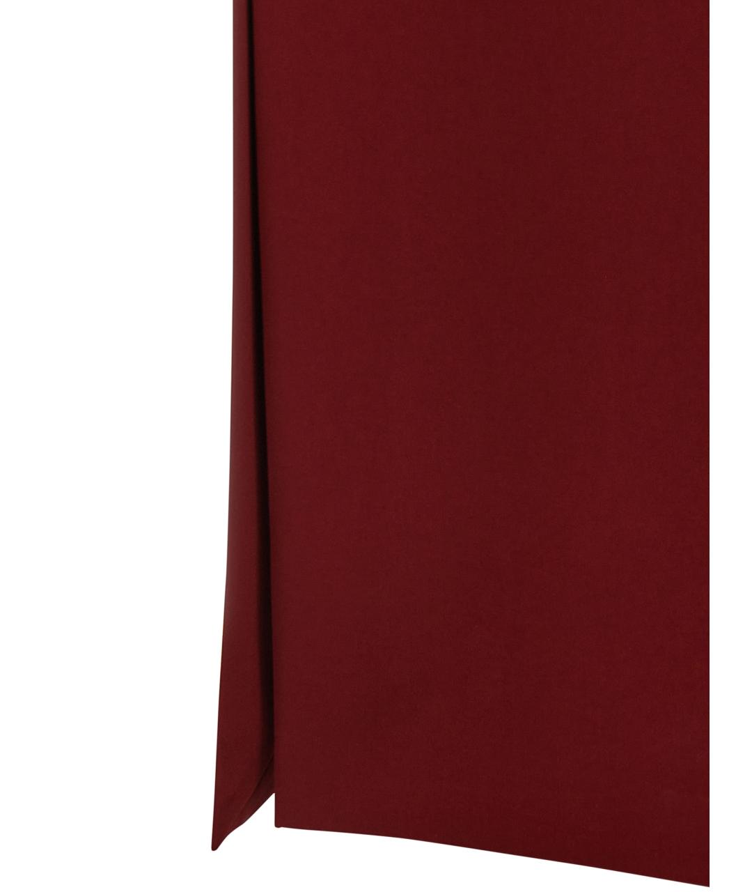 MAX MARA Бордовое ацетатное повседневное платье, фото 4