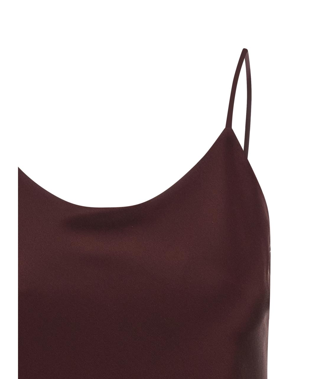 MAX MARA Бордовая шелковая майка, фото 3