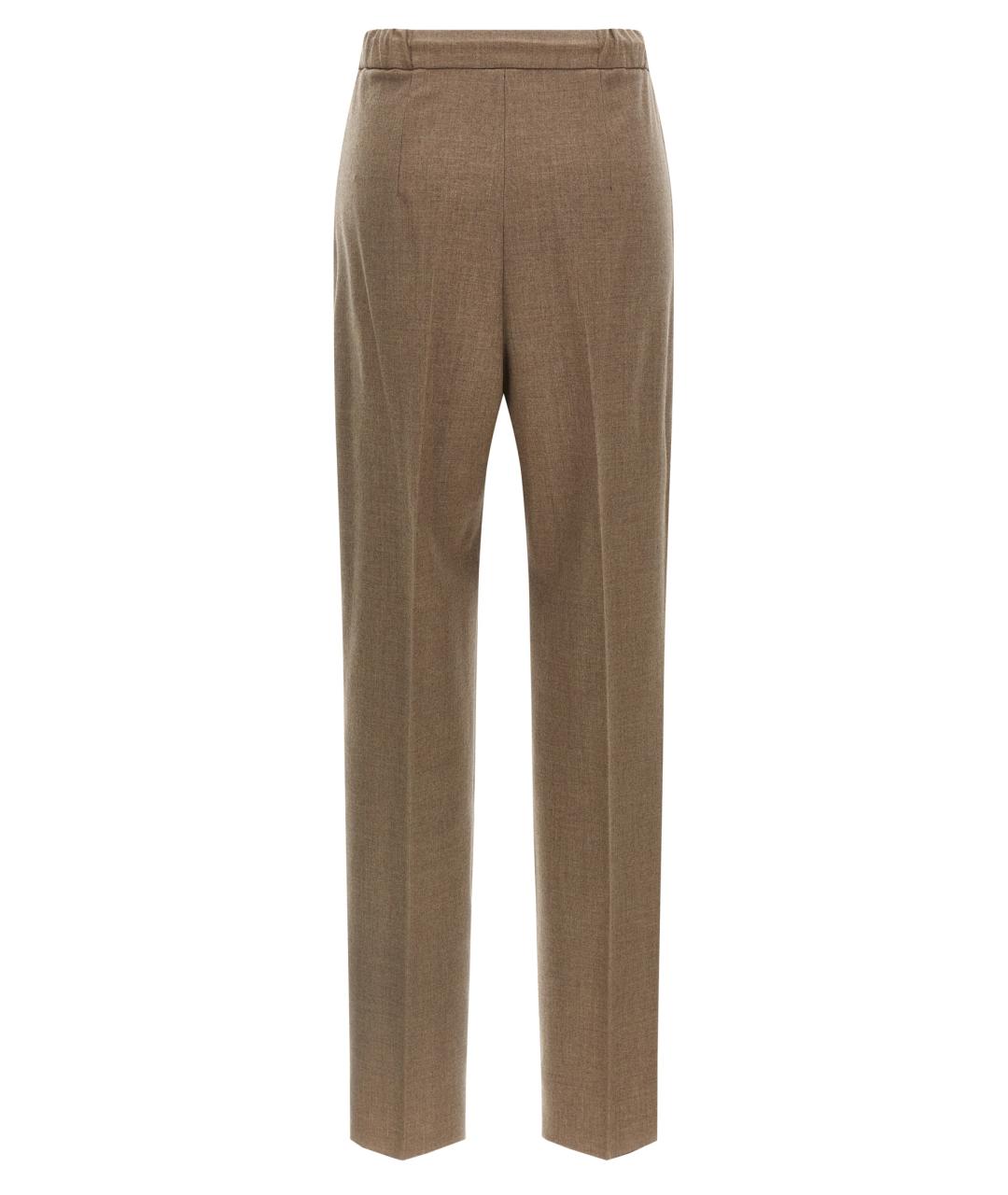 MAX MARA Коричневые прямые брюки, фото 2
