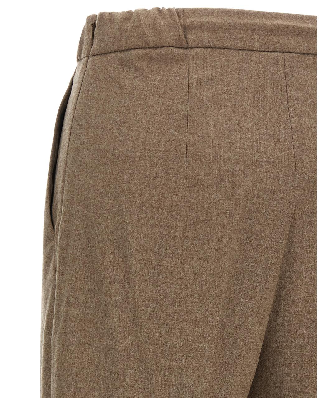 MAX MARA Коричневые прямые брюки, фото 4
