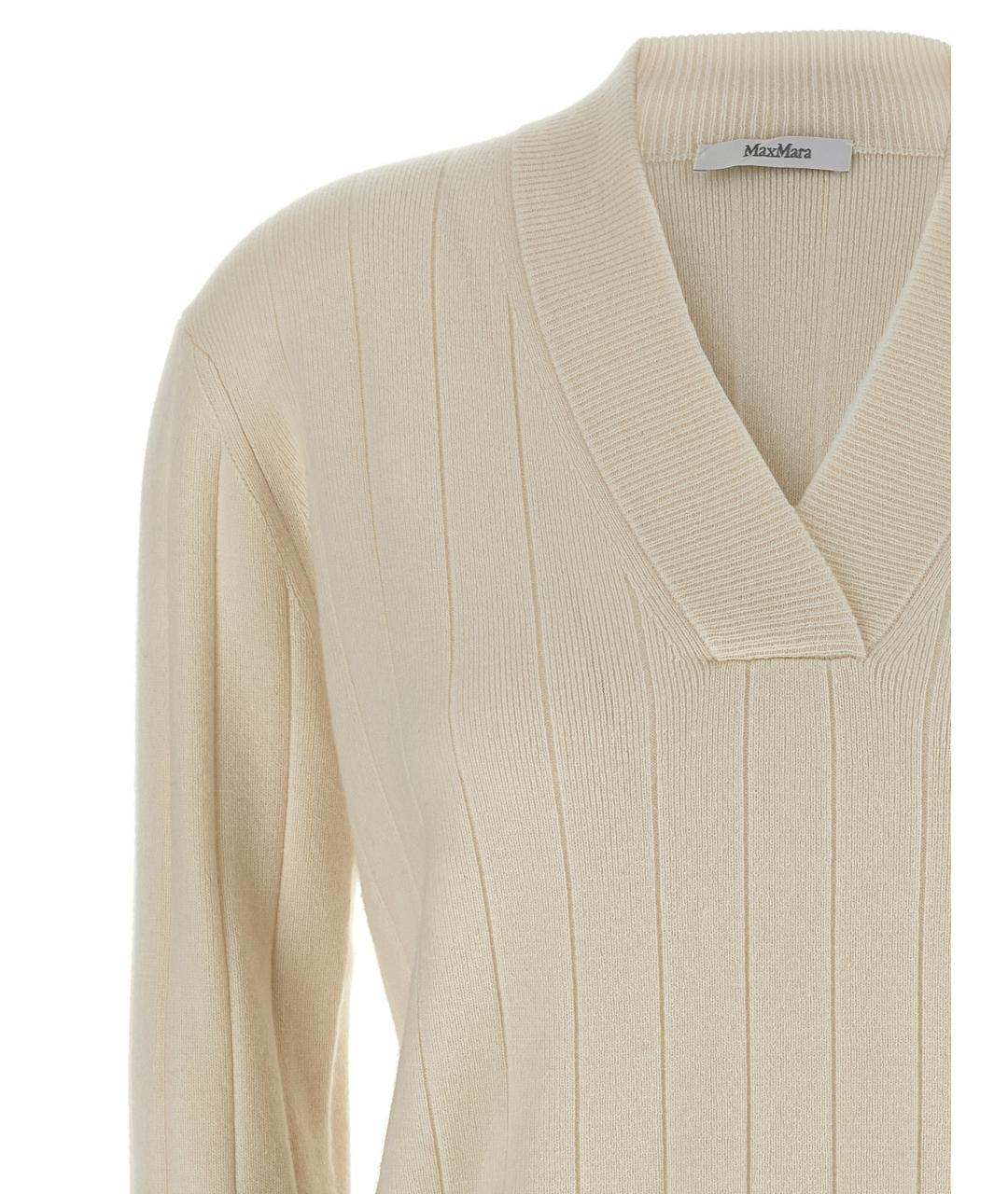 MAX MARA Бежевый кашемировый джемпер / свитер, фото 3