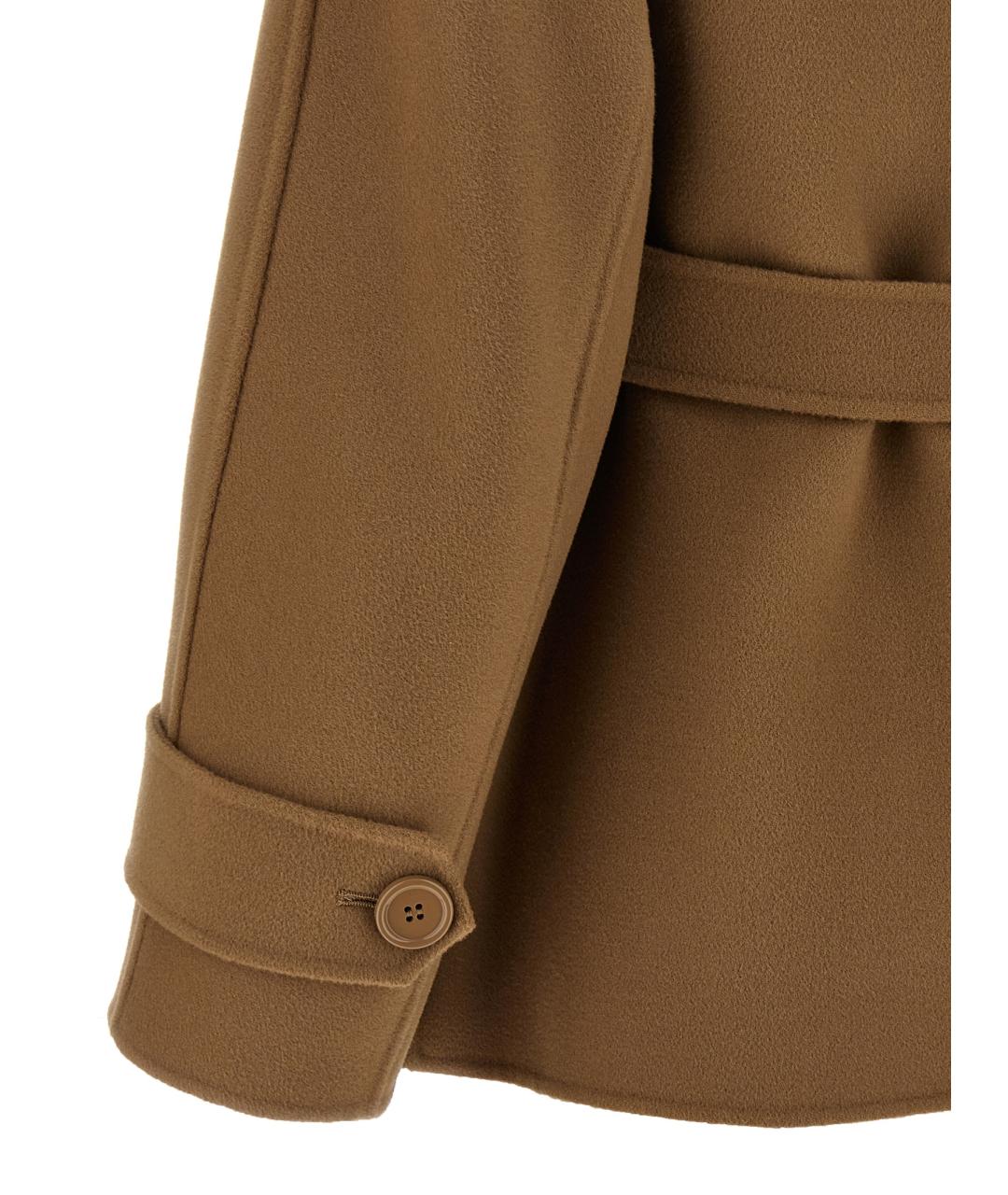 'S MAX MARA Коричневое шерстяное пальто, фото 4