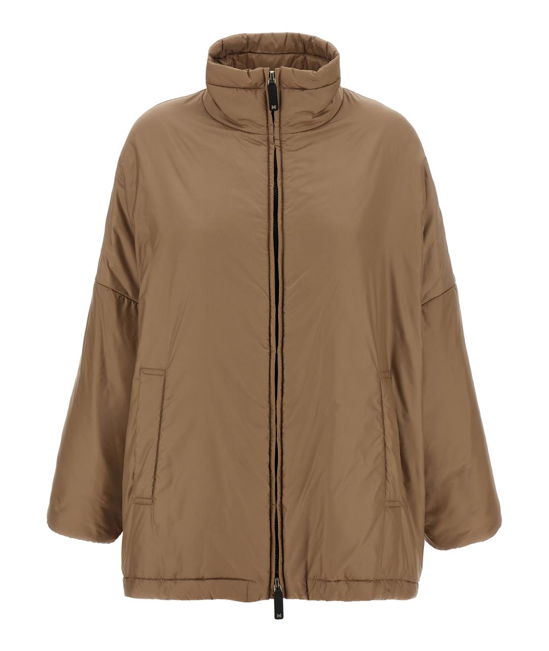 MAX MARA Коричневая полиэстеровая куртка, фото 1