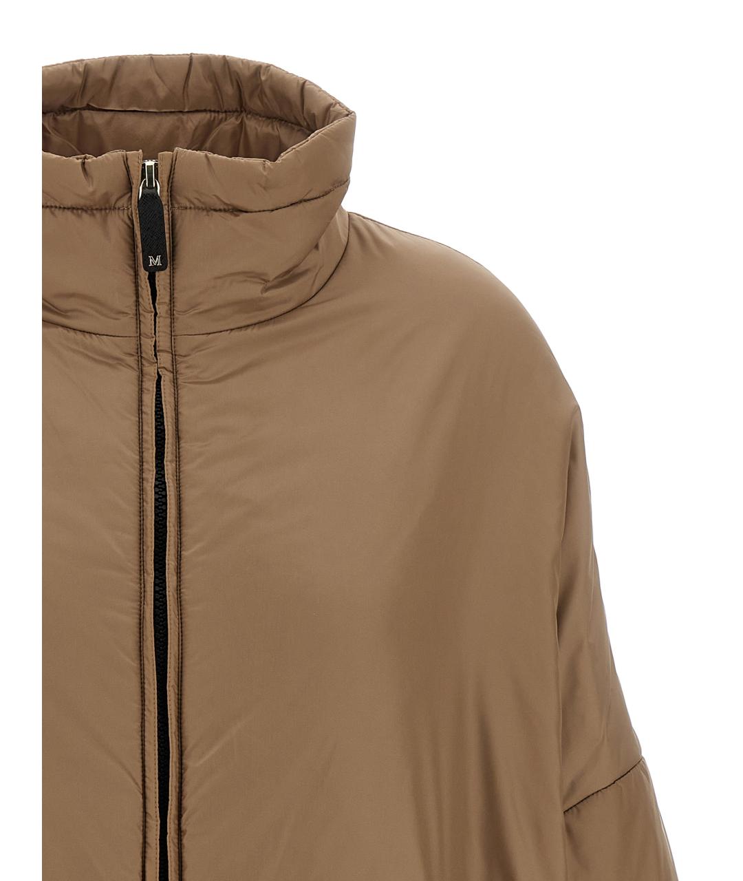 MAX MARA Коричневая полиэстеровая куртка, фото 3