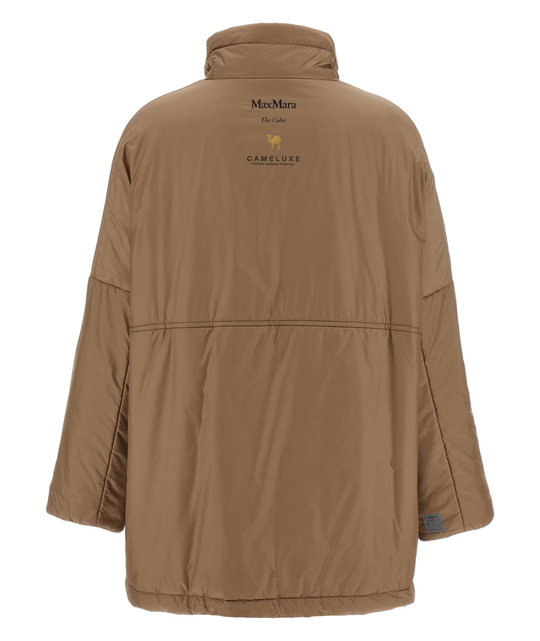 MAX MARA Коричневая полиэстеровая куртка, фото 2