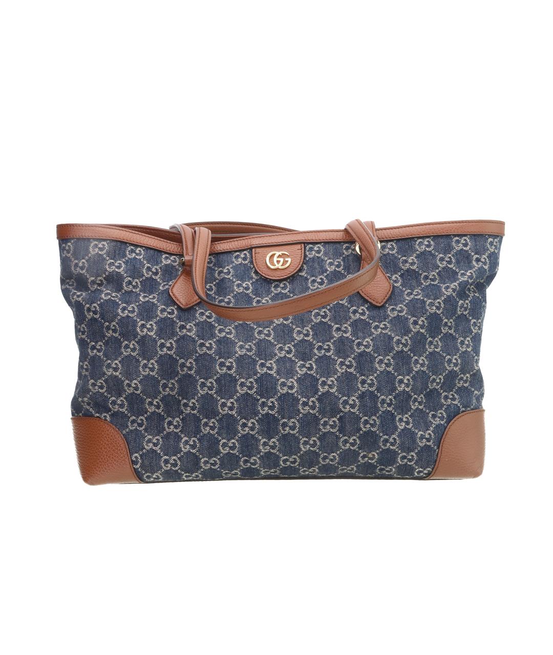 GUCCI Синяя сумка тоут, фото 1