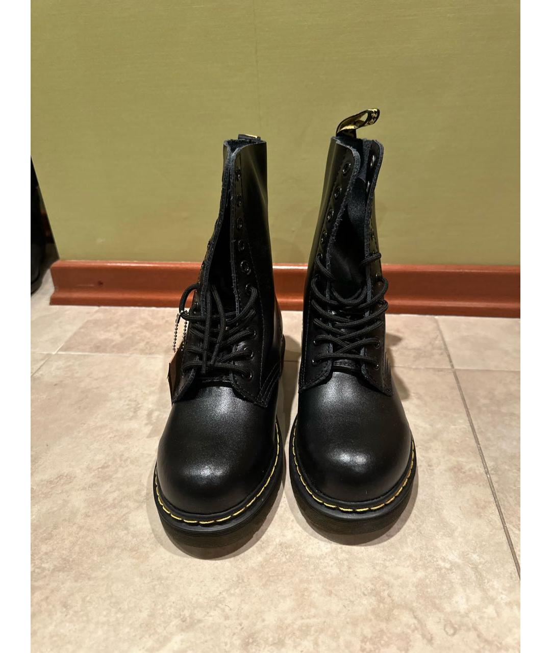 DR. MARTENS Черные кожаные ботинки, фото 2