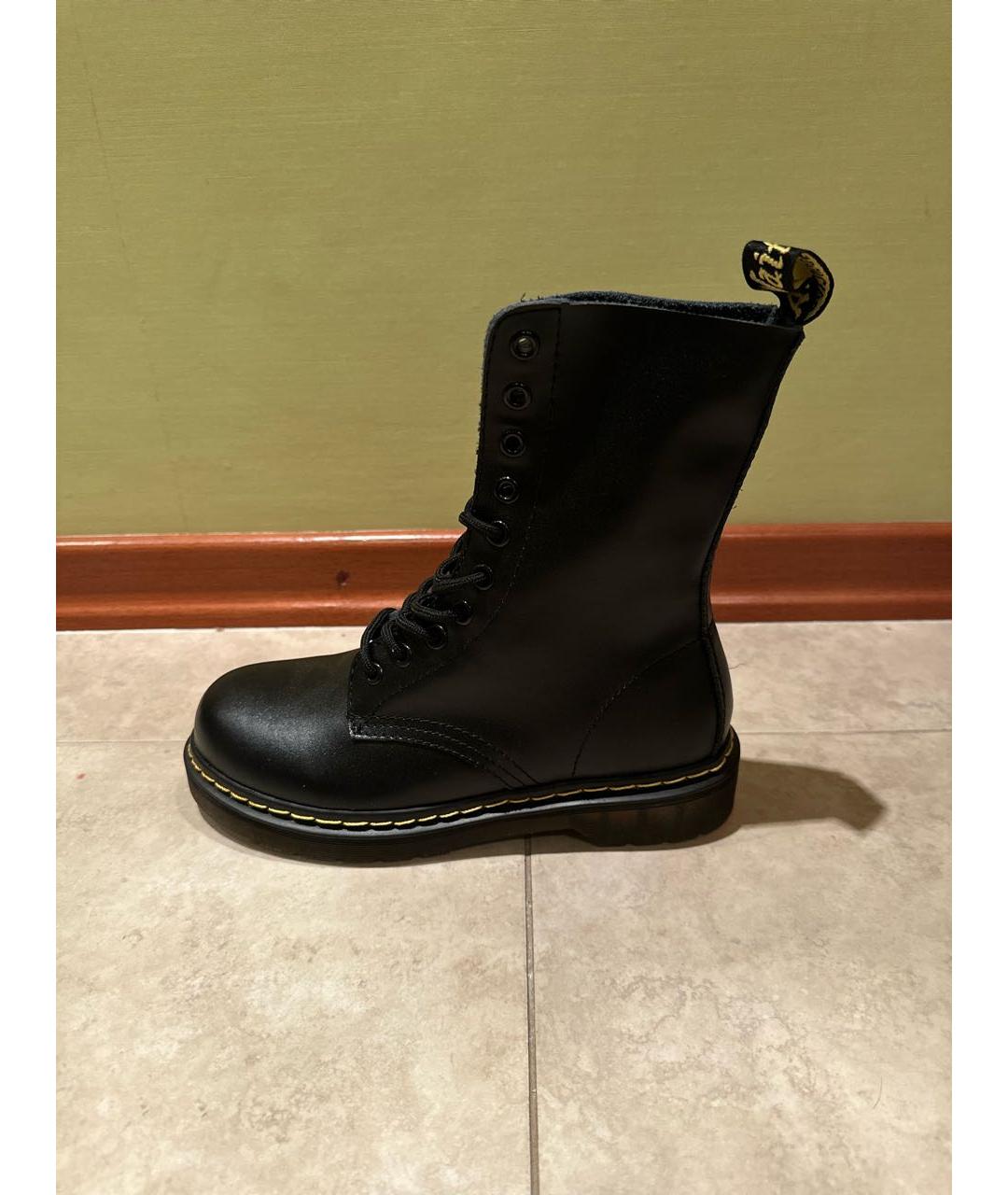 DR. MARTENS Черные кожаные ботинки, фото 5