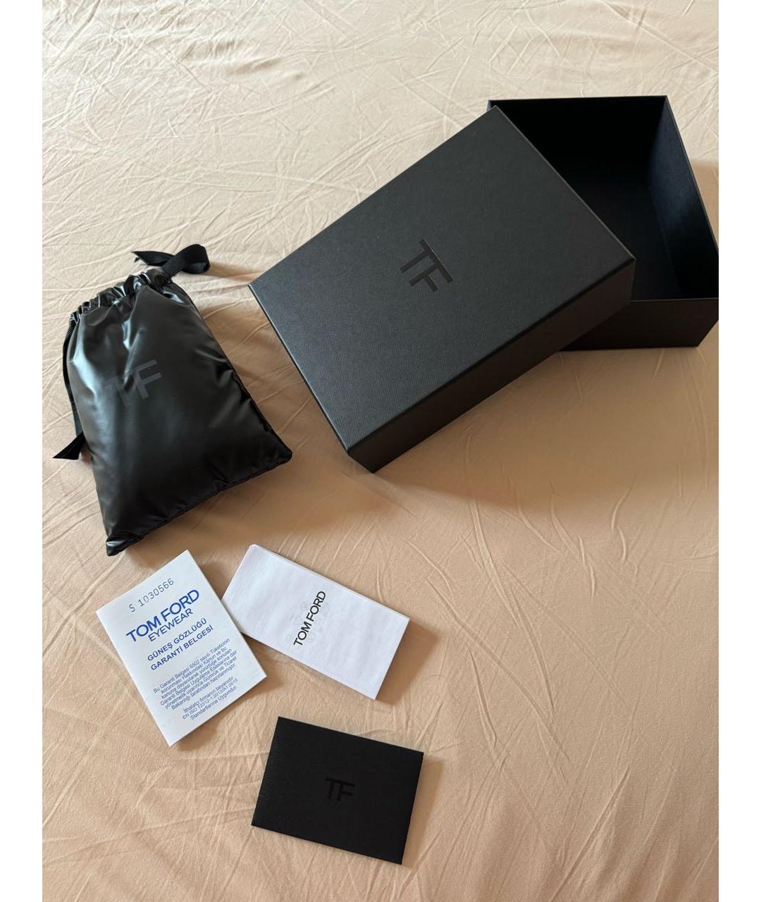 TOM FORD Коричневые пластиковые солнцезащитные очки, фото 4