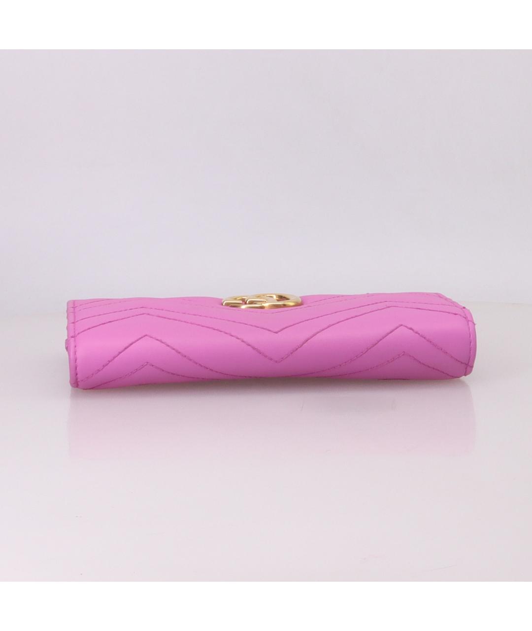 GUCCI Розовый кожаный кошелек, фото 6