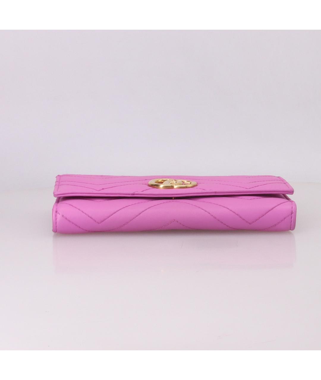 GUCCI Розовый кожаный кошелек, фото 5