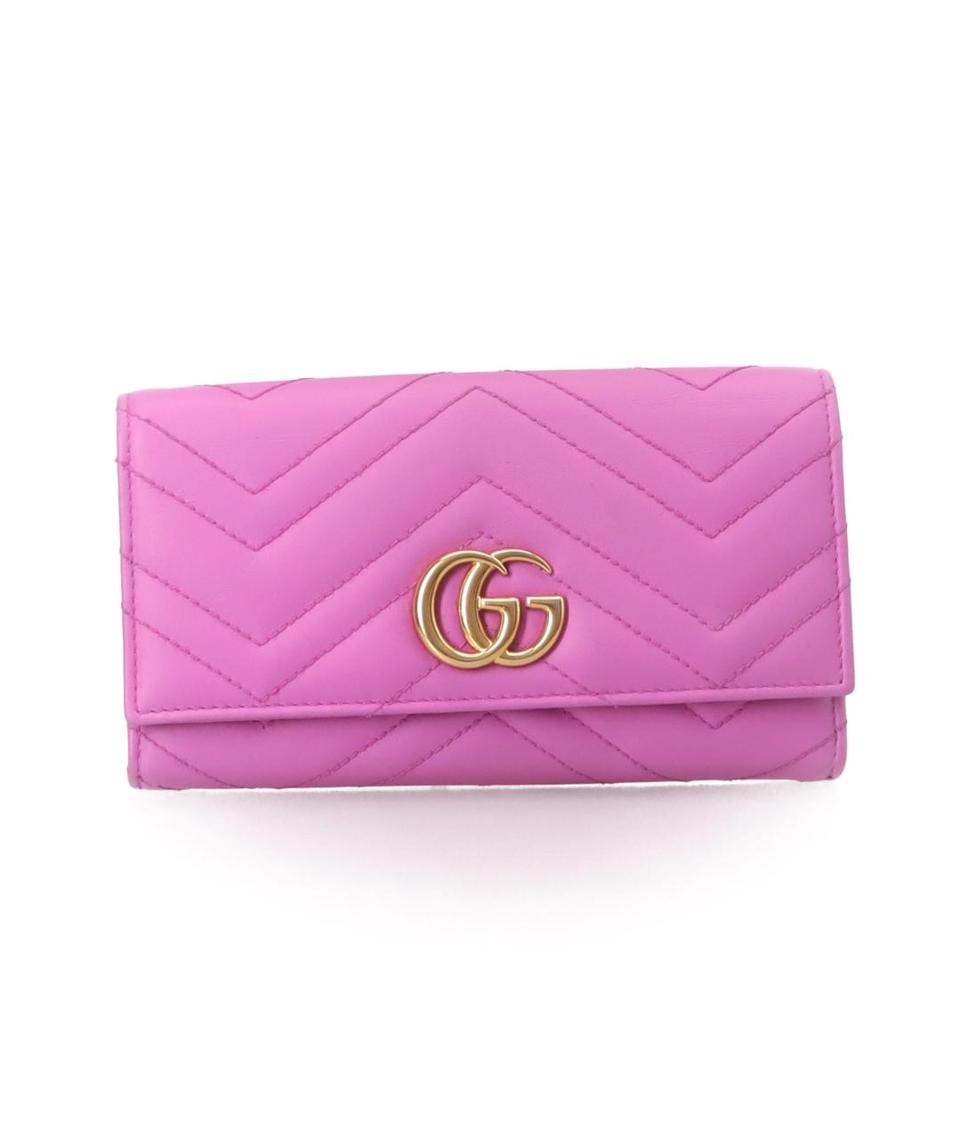 GUCCI Розовый кожаный кошелек, фото 1