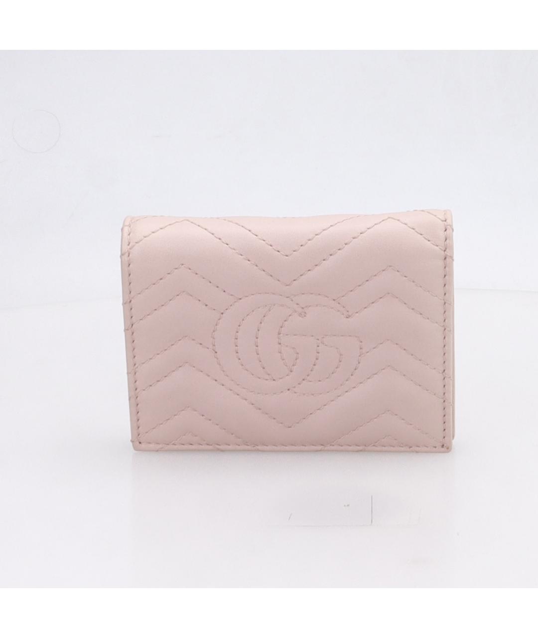 GUCCI Розовый кожаный кошелек, фото 3