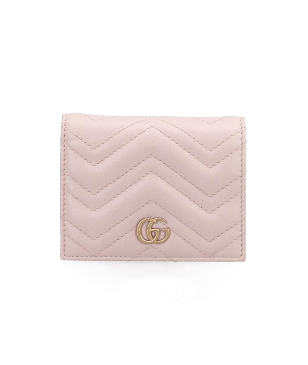 GUCCI Розовый кожаный кошелек, фото 1