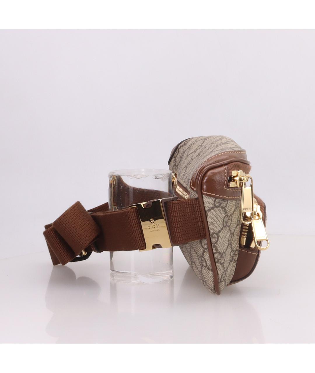 GUCCI Коричневая поясная сумка, фото 4