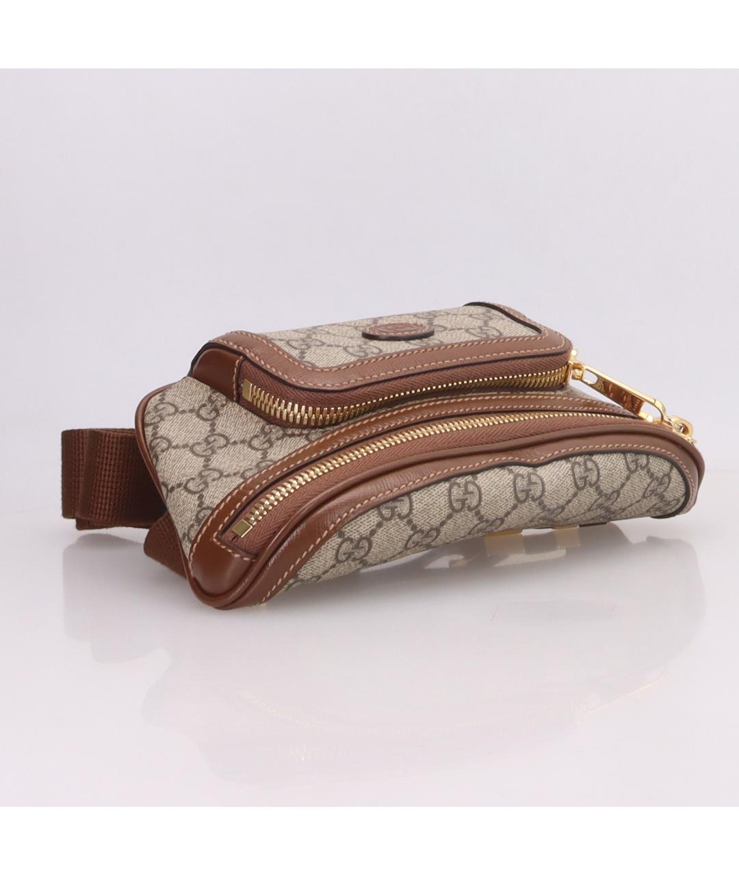 GUCCI Коричневая поясная сумка, фото 7