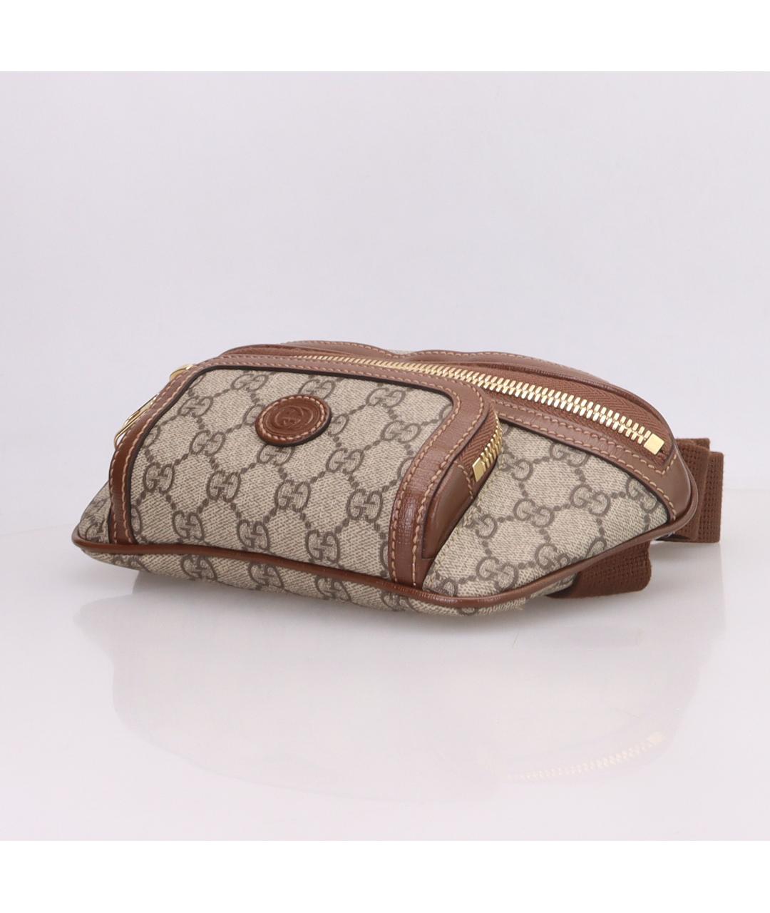 GUCCI Коричневая поясная сумка, фото 6